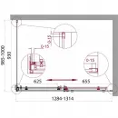 Душевой уголок 130x100 см BelBagno ACQUA-AH-1-130/100-C-Cr прозрачное