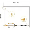 Душевой уголок 140x80 см Cezares DUET SOFT-AH-1-140/80-C-Cr прозрачное