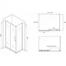 Душевой уголок 150x70 см Abber Schwarzer Diamant AG30150BH-S70B прозрачное
