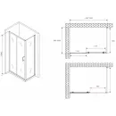 Душевой уголок 120x100 см Abber Schwarzer Diamant AG30120B5-S100B5 прозрачное