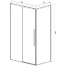 Душевой уголок Vincea Slim-N VSR-4SN9011CGB 110x89 см, профиль черный матовый, стекло тонированное