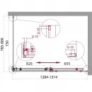 Душевой уголок 130x80 см BelBagno ACQUA-AH-1-130/80-C-Cr прозрачное