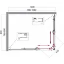 Душевой уголок 100x80 см BelBagno Uno UNO-195-AH-2-100/80-C-Cr прозрачное