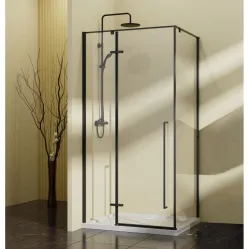 Душевой уголок Vincea Slim-N VSR-5SN1010CLB 98,2x98,5 см, профиль черный матовый, стекло прозрачное