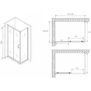Душевой уголок 120x70 см Abber Schwarzer Diamant AG30120B5-S70B5 прозрачное