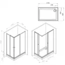 Душевой уголок Am.Pm Sunny W87G-403-12080-MT 118,3x78,3 см, профиль матовый хром, стекло прозрачное