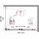 Душевой уголок 130x90 см BelBagno ACQUA-AH-1-130/90-C-Cr прозрачное