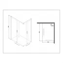 Душевой уголок без поддона 100x80 см AM.PM Gem W90G-404-100280-MT прозрачное