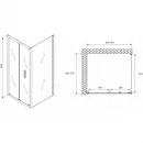 Душевой уголок 90x70 см Abber Sonnenstrand AG07090B-S70B прозрачное