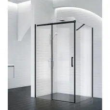 Душевой уголок 130x90 см BelBagno ACQUA-AH-1-130/90-C-NERO прозрачное