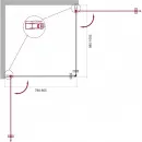 Душевой уголок 100x80 см BelBagno Etna ETNA-AH-2-80/100-C-Cr прозрачное