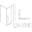 Душевой уголок Vincea Slim-N VSR-5SN9010CL 98,2x88,5 см, профиль хром, стекло прозрачное