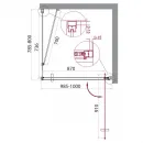 Душевой уголок 100x80 см BelBagno MARMI-AH-1-100/80-C-Cr прозрачное