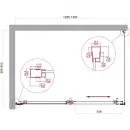 Душевой уголок BelBagno Luce LUCE-AH-1-130/90-C-Cr 130x90 см, профиль хром, стекло прозрачное
