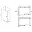Душевой уголок 110x60 см Abber Schwarzer Diamant AG30110B5-S60B5 прозрачное