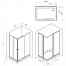 Душевой уголок Am.Pm Sunny W87G-403-12090-MT 118,3x88,3 см, профиль матовый хром, стекло прозрачное