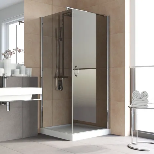 Душевой уголок Vegas Glass EP-Fis LUX 90*110 08 07 R 90x110 см R, профиль хром, стекло графитовое