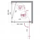 Душевой уголок 100x90 см BelBagno MARMI-AH-1-100/90-C-Cr прозрачное