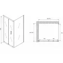 Душевой уголок 90x90 см Abber Sonnenstrand AG07090B-S90B прозрачное