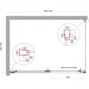 Душевой уголок BelBagno Luce LUCE-AH-1-140/100-C-Cr 140x100 см, профиль хром, стекло прозрачноеr