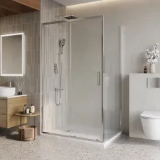 Душевой уголок BelBagno Luce LUCE-AH-1-140/100-C-Cr 140x100 см, профиль хром, стекло прозрачноеr