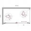 Душевой уголок BelBagno Luce LUCE-AH-1-140/80-C-Cr 140x80 см, профиль хром, стекло прозрачное
