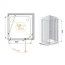 Душевой уголок Cezares Triumph 100x100 см прозрачное стекло TRIUMPH-D-A-12-100-C-Cr-R