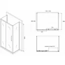 Душевой уголок 150x90 см Abber Schwarzer Diamant AG30150BH-S90B-S90B прозрачное