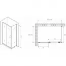 Душевой уголок 150x70 см Abber Schwarzer Diamant AG301505-S705 прозрачное