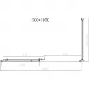 Душевой уголок Vincea Slim-N VSR-4SN9013CGB 130x89 см, профиль черный матовый, стекло тонированное