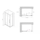 Душевой уголок 140x70 см Abber Schwarzer Diamant AG30140BMH-S70BM матовое