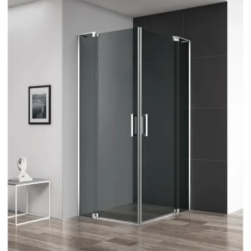 Душевой уголок 100-110x100-110 см Cezares SLIDER-A-2-100/110-GRIGIO-Cr графитовое