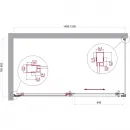 Душевой уголок BelBagno Luce LUCE-AH-1-150/80-C-Cr 150x80 см, профиль хром, стекло прозрачное