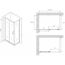 Душевой уголок 130x90 см Abber Schwarzer Diamant AG30130B5-S90B5 прозрачное