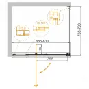 Душевой уголок 70/80x80 см Cezares VARIANTE-AH-1-70/80-80-C-Cr прозрачное