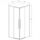 Душевой уголок 100x79 см Vincea Slim-N VSS-4SN8010CL прозрачное