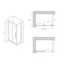 Душевой уголок 140x90 см Abber Schwarzer Diamant AG30140BMH-S90BM матовое