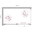 Душевой уголок BelBagno Luce LUCE-AH-1-150/90-C-Cr 150x90 см, профиль хром, стекло прозрачное