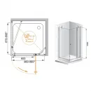 Душевой уголок Cezares Triumph 90x90 см прозрачное стекло TRIUMPH-D-A-12-90-C-Cr-L