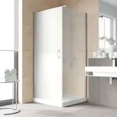 Душевой уголок Vegas Glass EP-Fis LUX 90*110 08 10 L 90x110 см L, профиль хром, стекло сатин