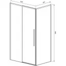Душевой уголок Vincea Slim-N VSR-4SN9014CLG 140x89 см, профиль золотой матовый, стекло прозрачное