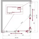 Душевой уголок 100x90 см BelBagno Uno UNO-195-AH-2-100/90-P-Cr текстурное стекло