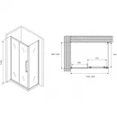 Душевой уголок 150x100 см Abber Schwarzer Diamant AG30150H-S100 прозрачное