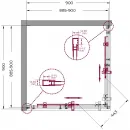 Душевой уголок BelBagno Marino MARINO-A-2-90-C-CR 90x90 см, профиль хром, стекло прозрачное