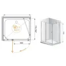 Душевой уголок Cezares Triumph 100x80 см прозрачное стекло TRIUMPH-D-AH-1-100/80-C-Cr-R