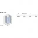Душевой уголок Riho Novik Z203 G003018120 86,8x76,8 см, профиль хром, стекло прозрачное