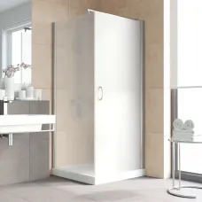 Душевой уголок Vegas Glass EP-Fis LUX 90*110 08 10 R 90x110 см R, профиль хром, стекло сатин