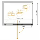 Душевой уголок 100/110x80 см Cezares VARIANTE-AH-1-100/110-80-C-Cr прозрачное