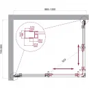 Душевой уголок BelBagno Luce LUCE-AH-2-100/80-P-Cr 100x80 см, профиль хром, стекло текстурное