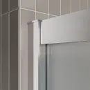 Душевой уголок BelBagno Luce LUCE-AH-2-100/80-P-Cr 100x80 см, профиль хром, стекло текстурное